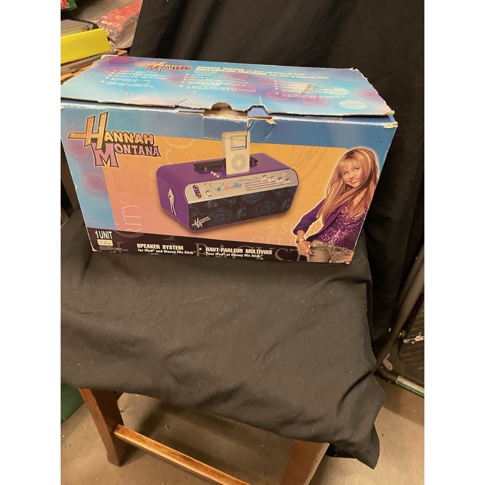 Hannah Montana iPod Dock Guitar Mic Amp Speaker System Boombox Karaoke Disney